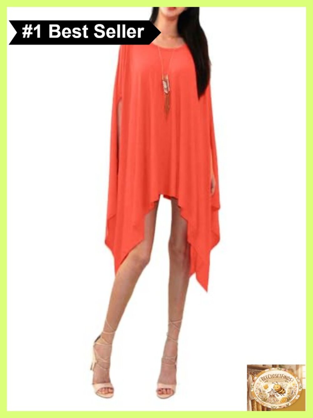 USA Made Batwing Dolman Poncho Tunic Dress Top Stretchy Lightweight